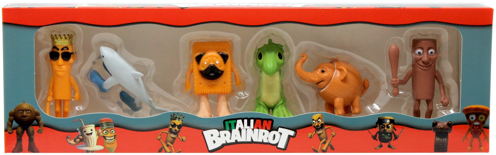 Italian Brainrot Figure 6-Pack (Version E) - Walmart.com