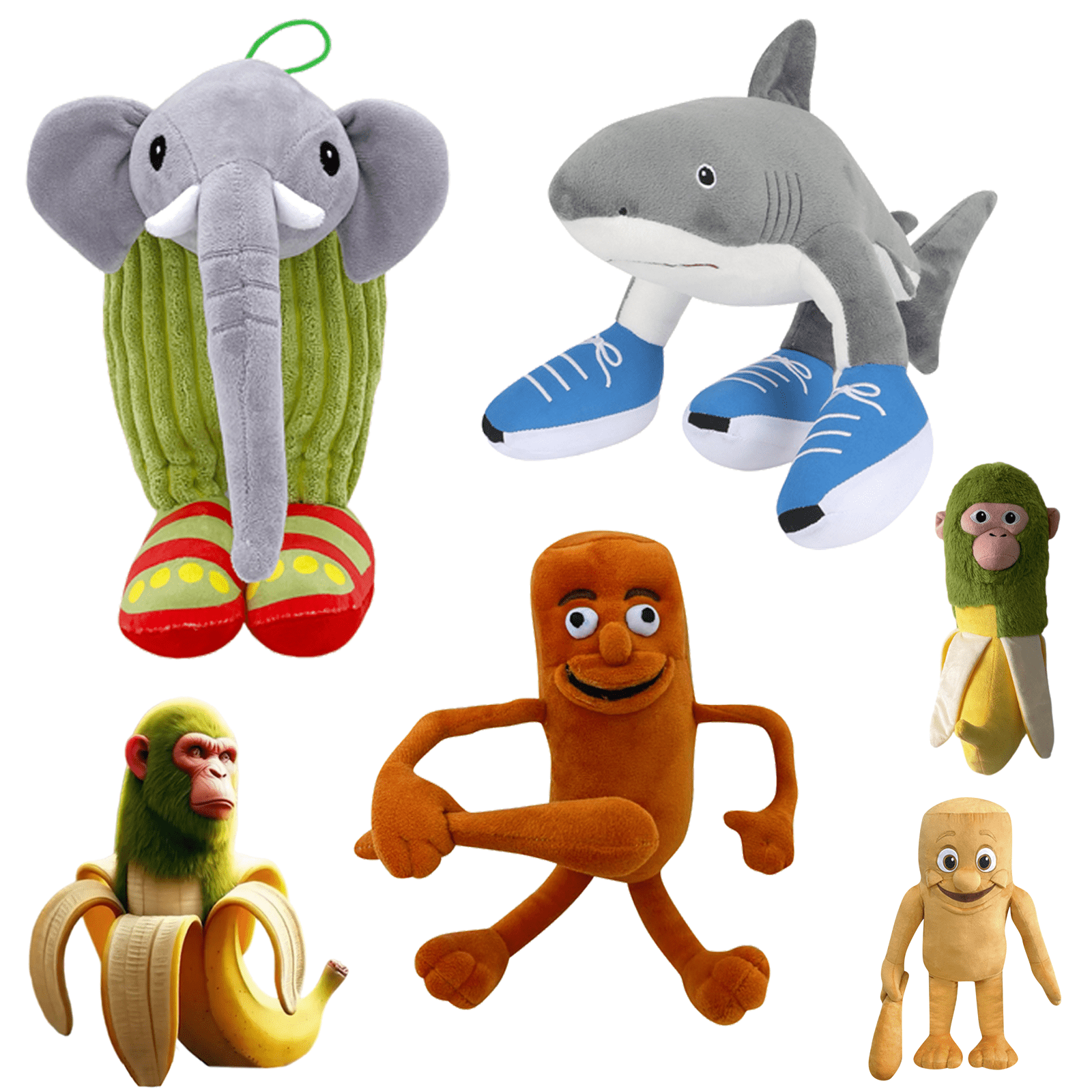 Plüschfigur Tung Tung Tung Sahur – Tralalero Tralala Soft Toy, Italienisches Design, Lustiges Geschenk
