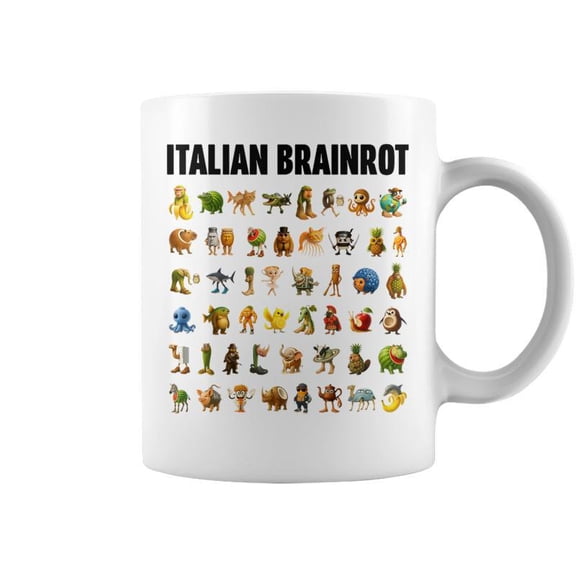 Italian Brainrot GenZ Meme Brain Rot Christmas Boys Coffee Mugs