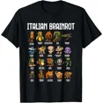 thumbnail image 1 of Italian Brainrot Italian Brainrot Funny Memes Humor Graphic Design Unisex T-Shirt, up to Size 5XL, 1 of 2