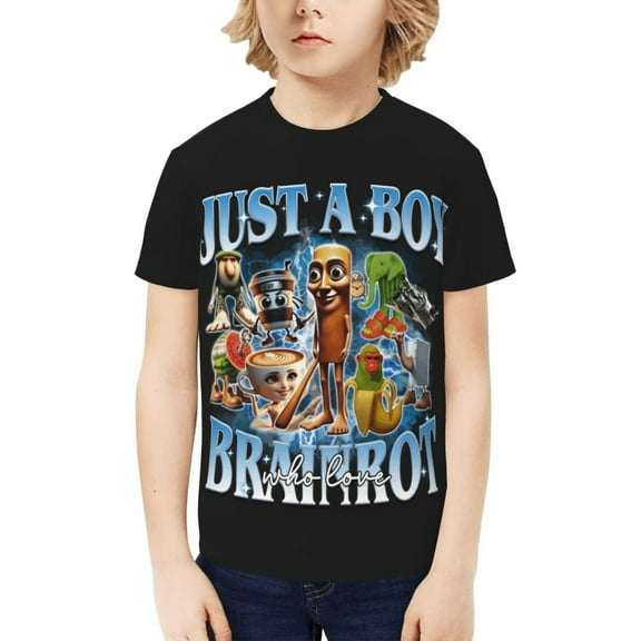 Italian Brainrot Kids T-Shirt 3d Printed Graphic T-Shirts Boys And Girls Short Sleeve Shirts For Youth Kids X-Small