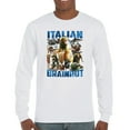thumbnail image 1 of Italian Brainrot Long Sleeve T-shirt Funny Gen Z Internet Meme Trend, 1 of 7