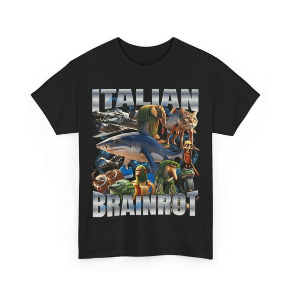 Italian Brainrot Meme T-Shirt, Vintage Italy Retro Italian Funny Shirt