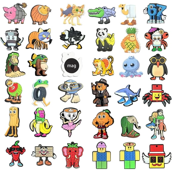 Italian Brainrot Refrigerator Magnets, 36-Pack Soft Rubber Magnetic Set for Fridge/Whiteboard/Locker, Assorted Multicolor Home & Office Dcor (36)