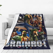 Italian Brainrot Throw Blanket Couch Bed Sofa Soft Lightweight Warm Cozy Flannel Fleece Bed Blanket For Kids Adults Gift Multiple Sizes Available 40"X30"