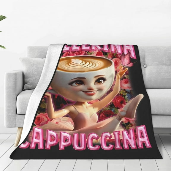 Italian Brainrot Throw Blanket Couch Bed Sofa Soft Lightweight Warm Cozy Flannel Fleece Bed Blanket For Kids Adults Gift Multiple Sizes Available 40"X30"