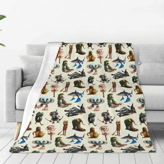 Italian Brainrot Throw Blanket Couch Bed Sofa Soft Lightweight Warm Cozy Flannel Fleece Bed Blanket For Kids Adults Gift Multiple Sizes Available 40"X30"