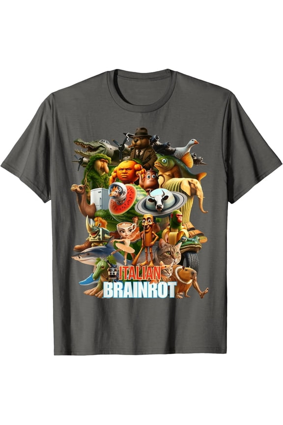 Italian Brainrot Viral Collage Gen Z T-Shirt All Size S-5XL