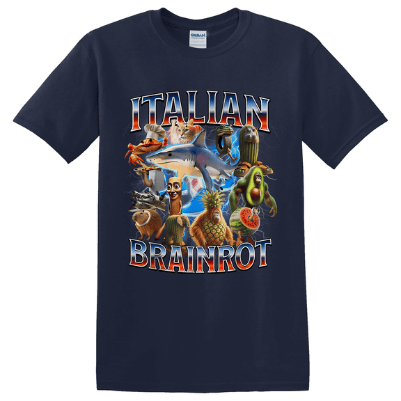 Italian Brainrot Viral Meme Graphic T-Shirt