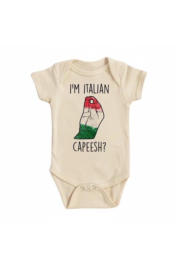 Italian Capeesh Newborn Baby Bodysuit