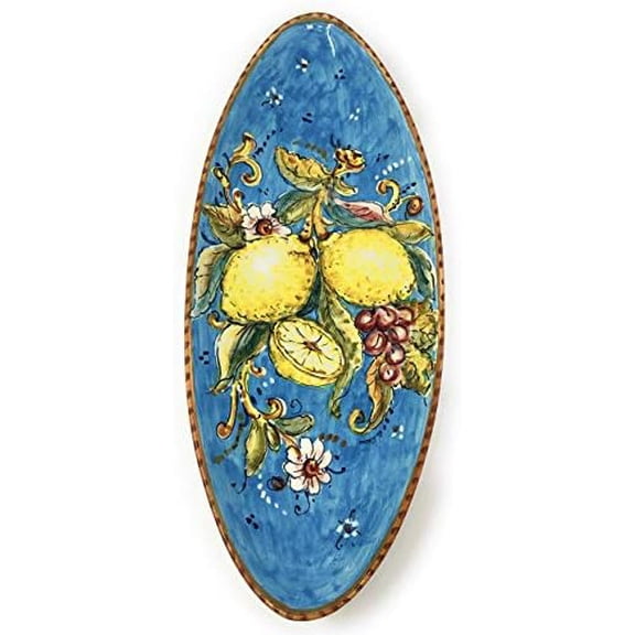 - Italian Ceramic Art Serving Tray Plate Pottery Hand Painted Pattern Lemons Amalfi Made in Italy Tuscany Florence$$Home Decor, Kitchen, & Other