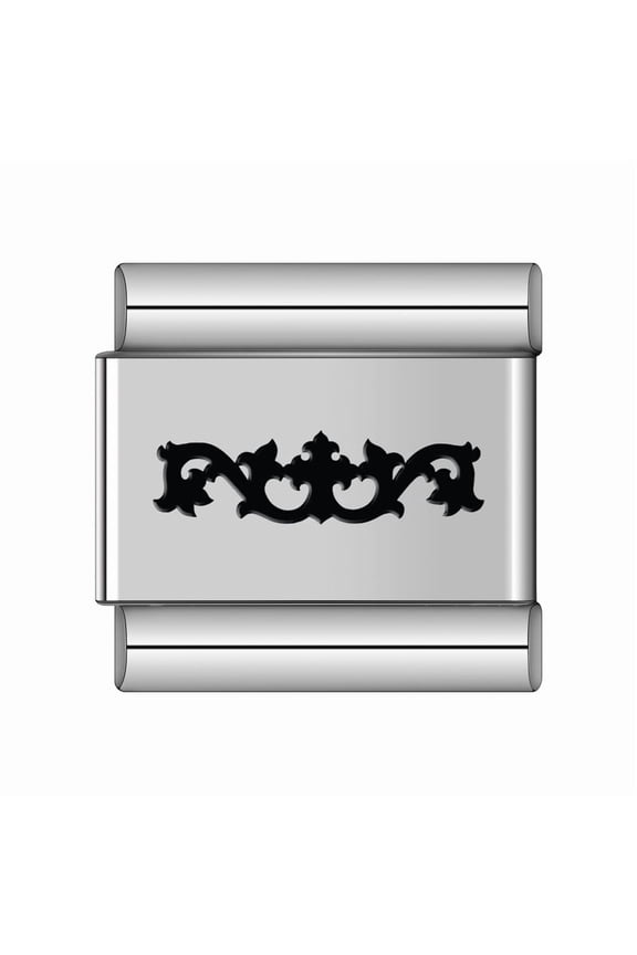 Italian Charm Crown Links Bracelet Stainless Steel Vintage Square Assorted Modular Charm Bangle DIY Gift Jewelry Making