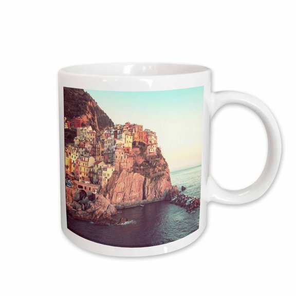 3drose, Italian Coastal Village View, 11oz Mug