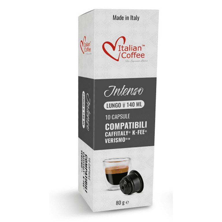 Italian Coffee Lungo Intenso Espresso Roast Capsules, 80 Ct (8