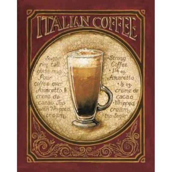 Italian Coffee Poster Print by Gregory Gorham (20 x 24)
