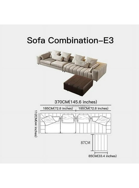 Italian Designer Light Luxury Genuine Leather Corner Combination New Arrival Minimalist Large Villa High-end Custom Sofa Set