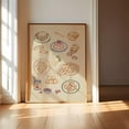 thumbnail image 1 of Italian Dessert Print, Tiramisu & Panna Cotta, Whimsical Kitchen Decor Home Decor #1244, 8x12 UNFRAMED, 1 of 3