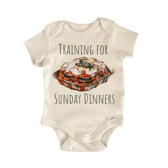 Italian Eggplant Parmesan Newborn Baby Bodysuit
