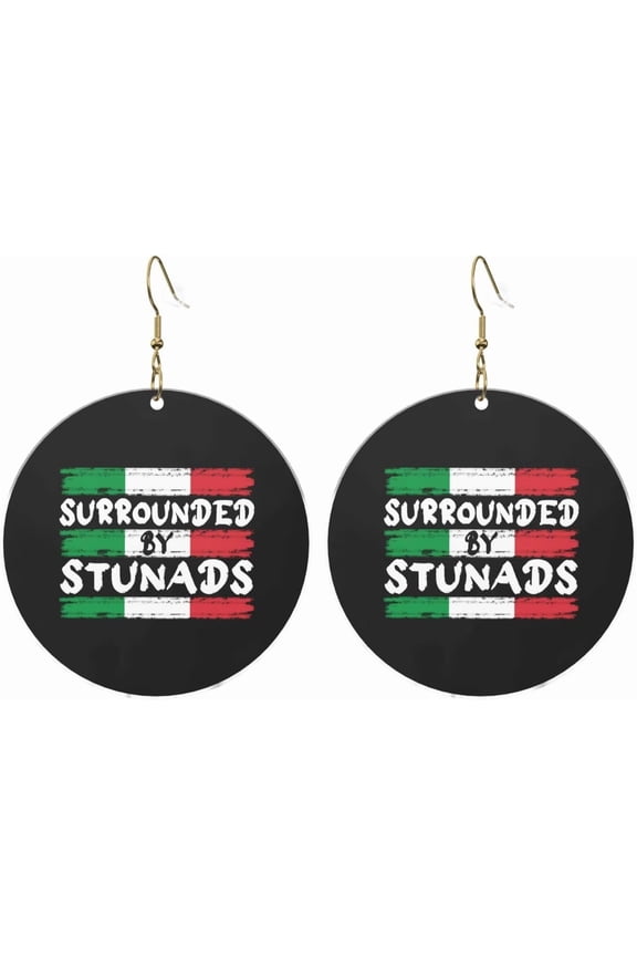 Italian Elegant Surrounded By Stunads Refined Round Acrylic Earrings Lightweight All-purpose For All Occasions[q296]