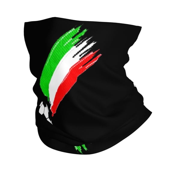 Italian Flag And Footballneck Gaiter Elastic Balaclavas Face Mask Versatile Bandana For Men Women
