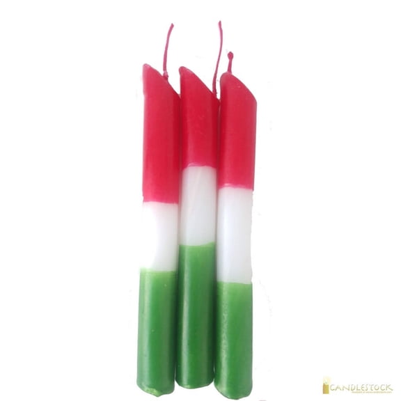 Italian Flag Drip Candle 10 Pack