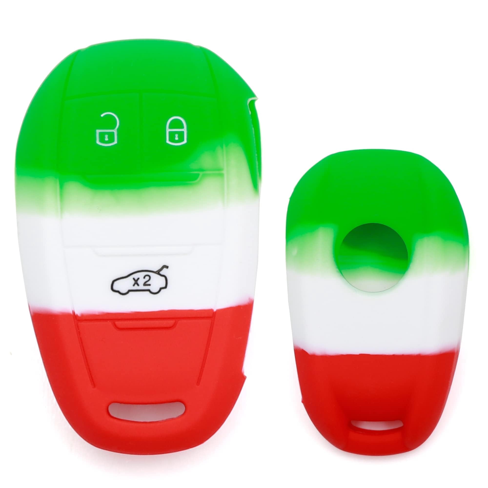 Italian Flag Green/White/Red Pattern Soft Silicone Full Coverage Key ...