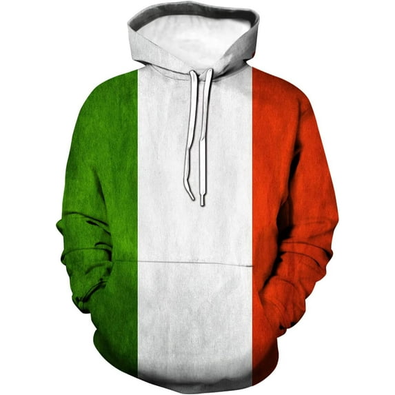 Italian Flag Hoodie 3D Printing Casual Sweatshirt Pullove