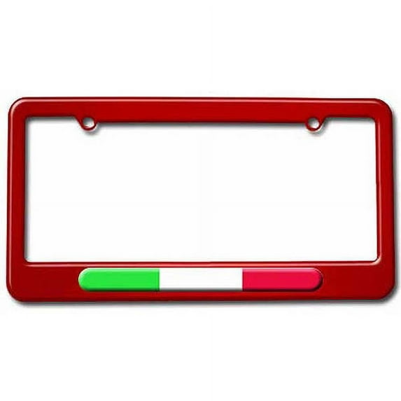 Italian Flag, Italy License Plate Tag Frame, Multiple Colors