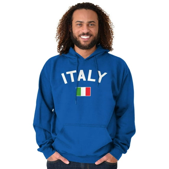 Italian Flag Italy Soccer Fan Pride Unisex Plus Fleece Graphic Hoodie Brisco Brands 3X