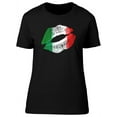 thumbnail image 1 of Italian Flag Lipstick Kiss T-Shirt Women -Image by Shutterstock, Female x-Large, 1 of 2