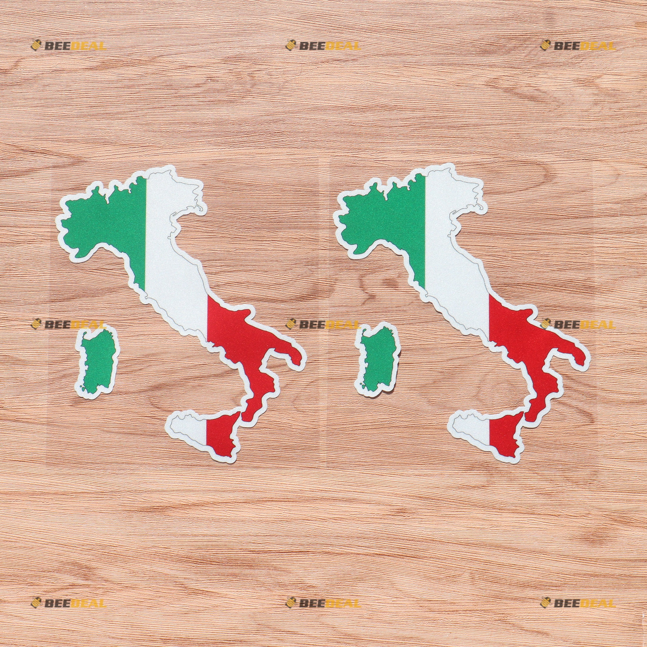 Italian Flag Map Outline Shape Italy Italia Vinyl Decal Sticker