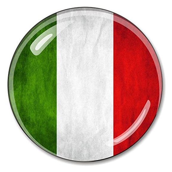 Italian Flag Paperweight Crystal 3 Inches