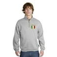 thumbnail image 1 of Italian Flag Patch 1/4 Zip Pullover Heather X-Large Heather Grey, 1 of 1