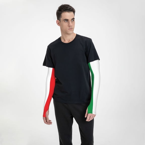 Italian Flag Sun Protection Cooling Arm Sleeves With Thumb Holes Gardening Outdoors Sunscreen Arm Sleeves