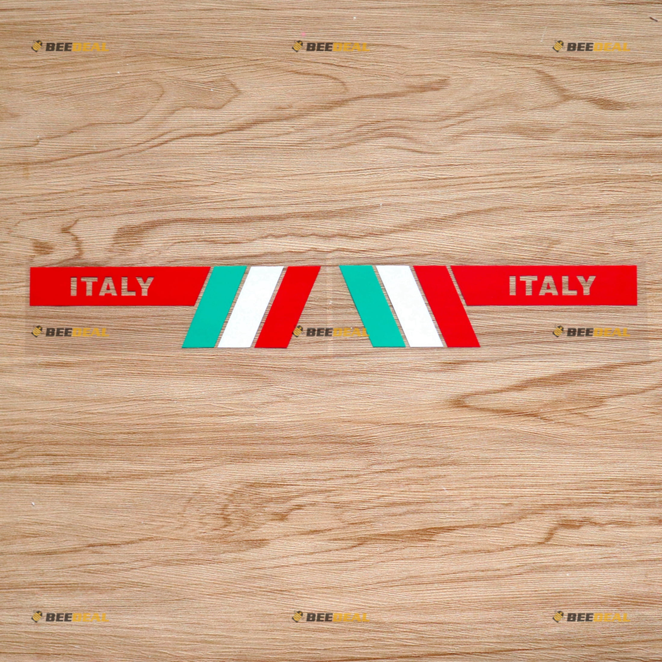 Italian Flag Tricolor Stripes Italy Lettering Car Sticker Decal Vinyl ...