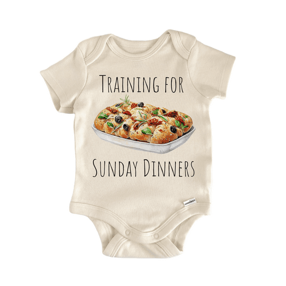 Italian Focaccia Bread Newborn Baby Bodysuit
