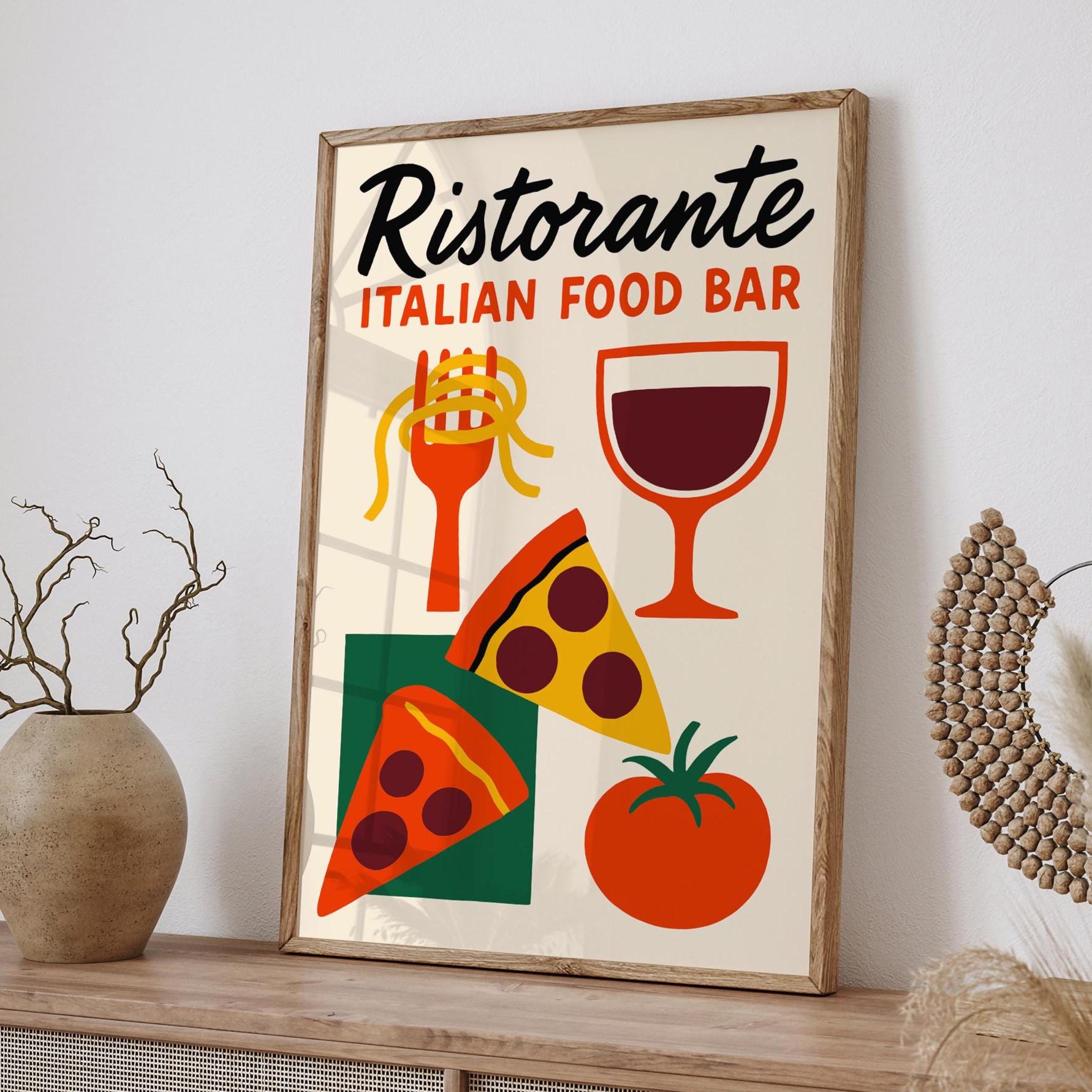 300 mediterranean kitchen posters bundle, retro café... Italian Food Poster: Ristorante Kitchen Wall Art UNFRAMED Poster, Wall ...