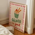 thumbnail image 1 of Italian Gelato Summer Art Print Retro Kitchen Wall Decor, Unframed Paper Poster 8x10in, 1 of 4