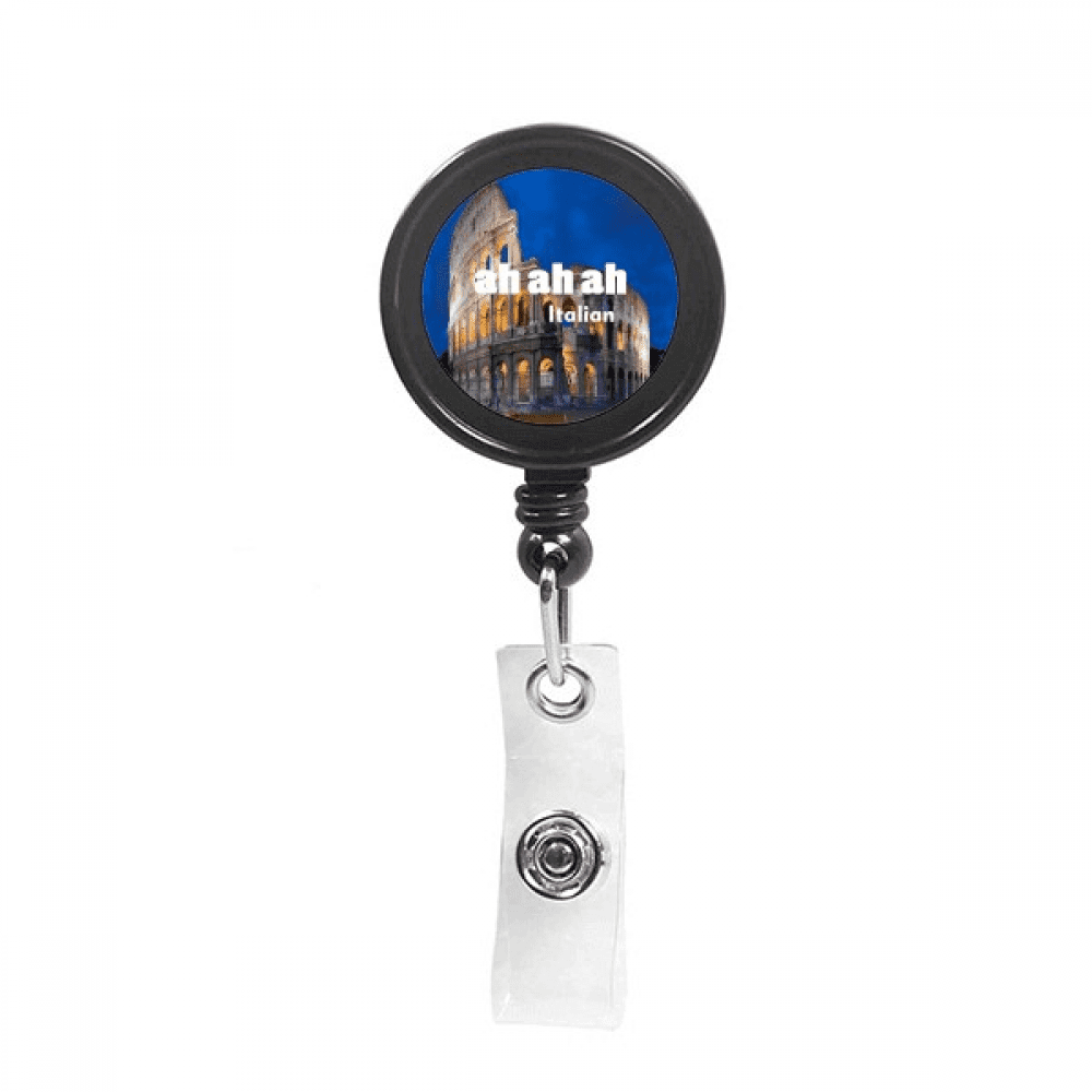 Italian Gladiator Field Scenery Mood Retractable Keychain Badge Holder ID Badge