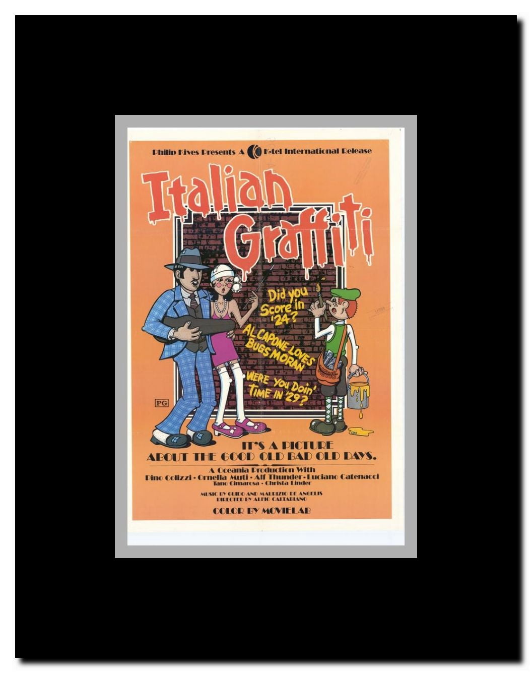 Italian Graffiti Framed Movie Poster