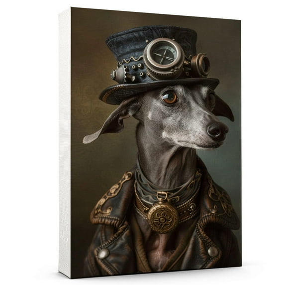 Italian Greyhound Dog Canvas Painting Canvas Art Prints Bathroom Artwork for Wall Living Room Bedroom Bathroom Wall Art Framed Art Wall Decor Wood Wall Hanging Art