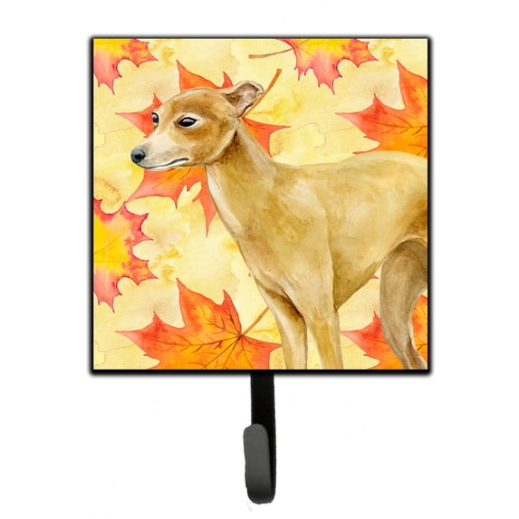Italian Greyhound Fall Leash or Key Holder Yellow