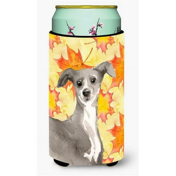 Italian Greyhound Fall Tall Boy Beverage Insulator Hugger