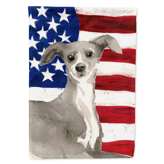Italian Greyhound Patriotic Garden Flag