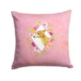 thumbnail image 1 of Italian Greyhound Pink Flowers Fabric Decorative Pillow, 1 of 4