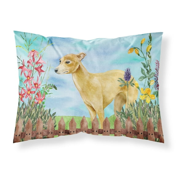 Italian Greyhound Spring Fabric Standard Pillowcase