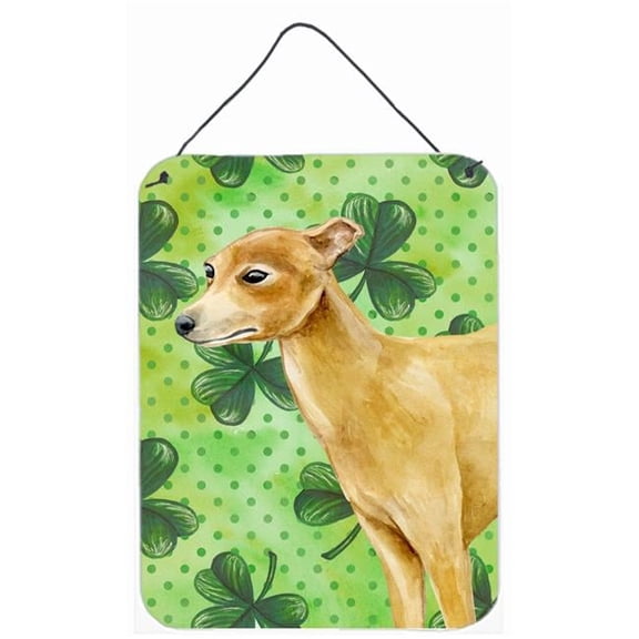 Italian Greyhound St.Patricks Wall or Door Hanging Prints, 12 x 16 in.