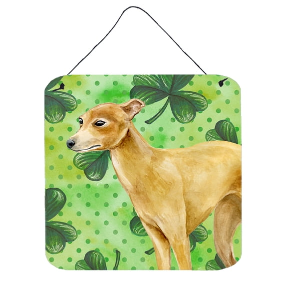 Italian Greyhound St Patricks Wall or Door Hanging Prints Green