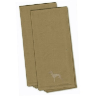Italian Greyhound Tan Embroidered Towel Set of 2