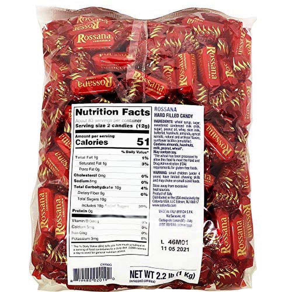 Italian Hard Candy Rossana Bulk, 2.2Lbs